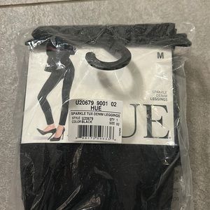 New in package Hue Tux Sparkle leggings, size M.